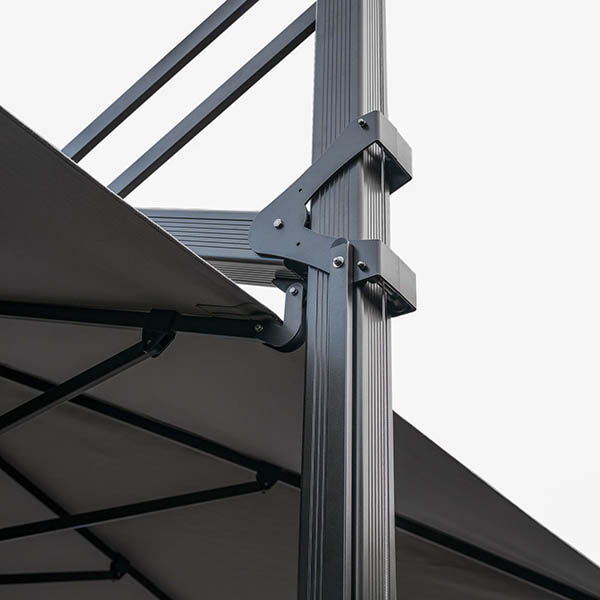 Zweefparasol met zijarm, model Pensile Retrattile, Gaggio, Professionele parasols